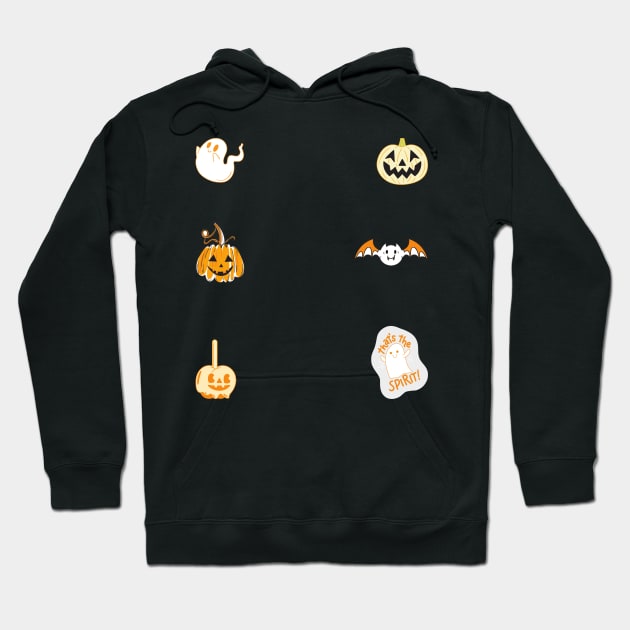 Halloween Design Sticker Pack Hoodie by AishwaryaMathur